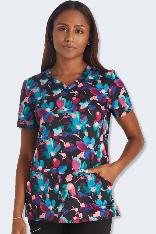 CK678 Brushing Blooms Cherokee Print Scrub Top