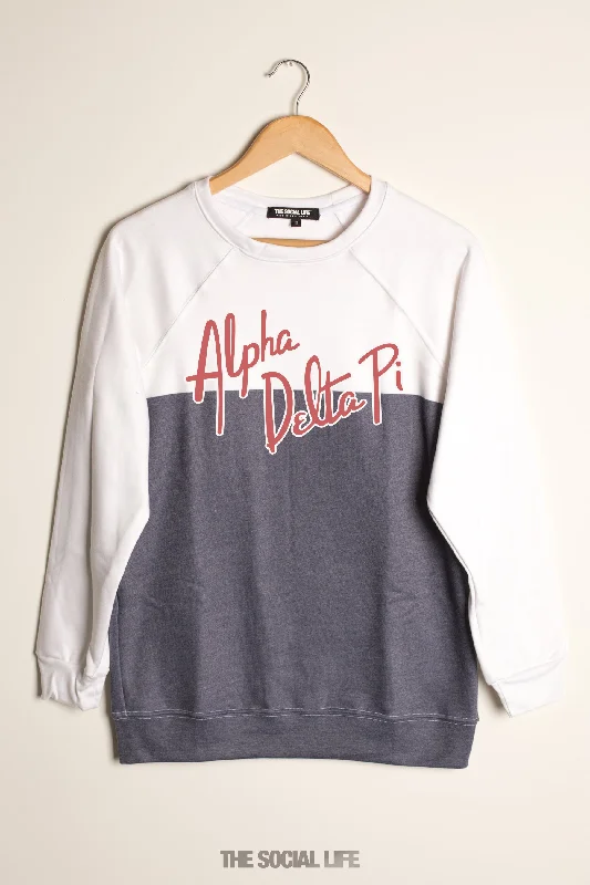 Alpha Delta Pi Boulevard Raglan Crewneck