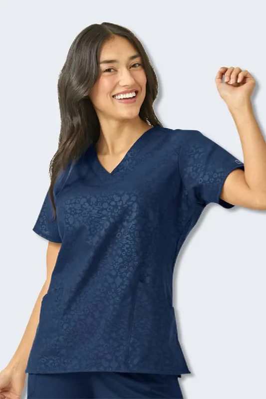 6175 Boss Leopard Women's Print Scrub Top