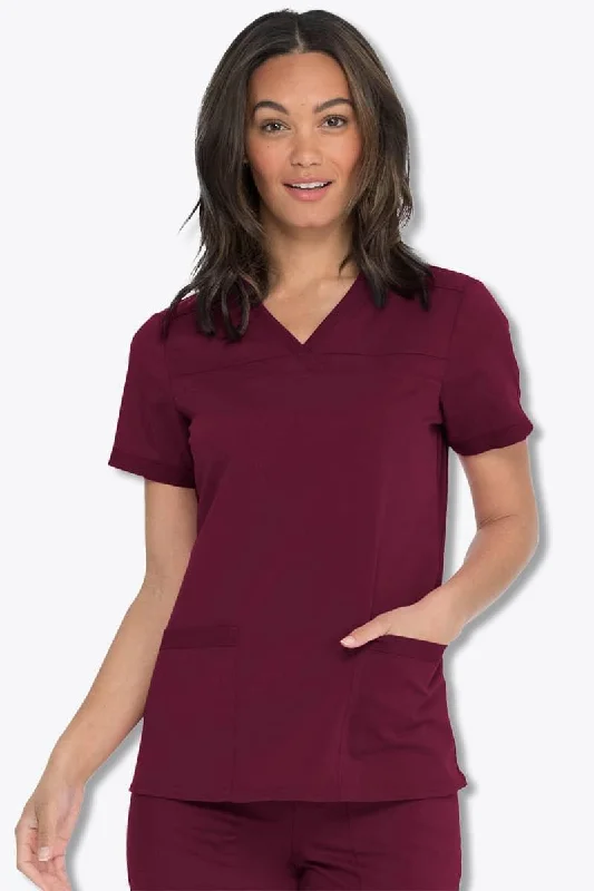 DK870 Dickies Balance Women's Knit Panel V-Neck Top