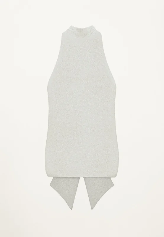 Lia Halter Tunic with Back Peplum in Mist