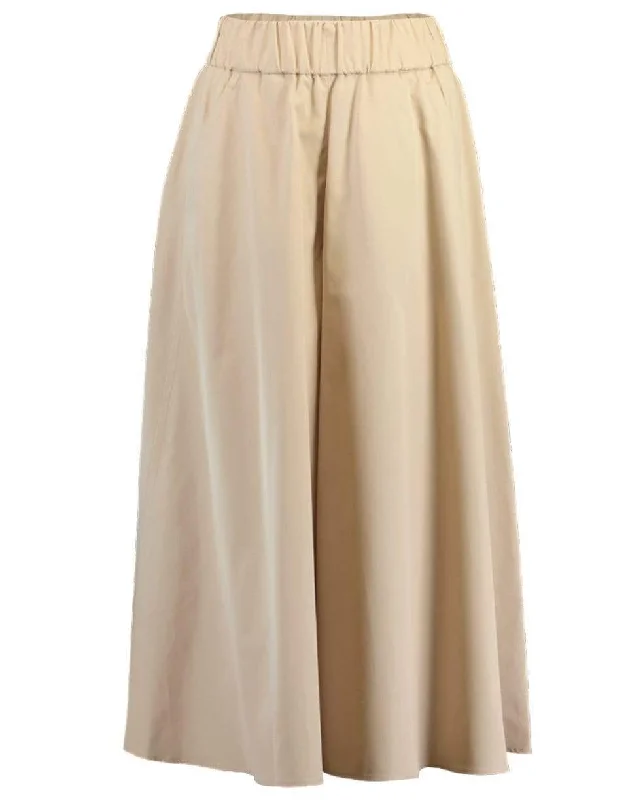 Cotton Poplin Skirt Pants