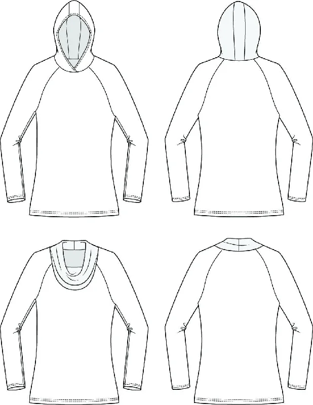 Centerfield Raglan T-Shirt Add-On Pack Sizes XXS to 3X Sewing Pattern