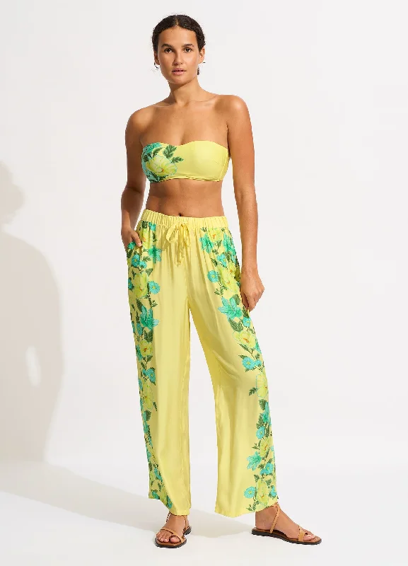 Garden Party Wide Leg Pant - Lime Light