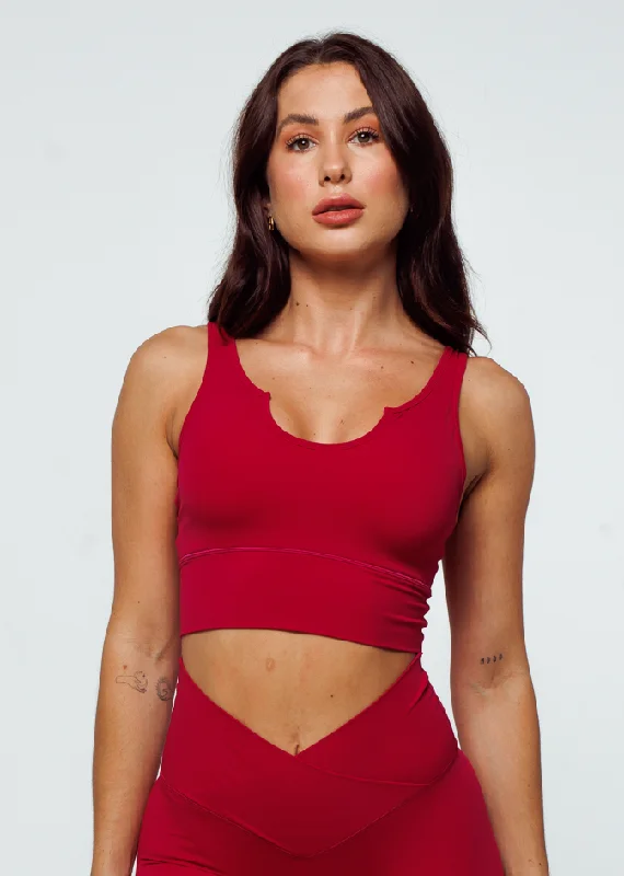 Essence Sports Bra - Cherry