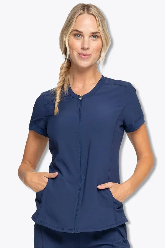 CK810A Cherokee Infinity Women's Zip Front V-Neck Top