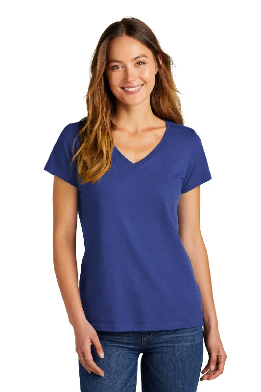 District Womens The Concert Short Sleeve V-Neck T-Shirt - Deep Royal Blue