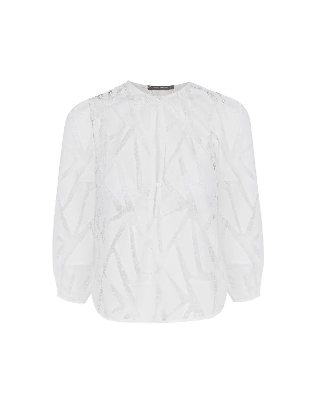 Julieta Long Sleeve Blouse - Off White