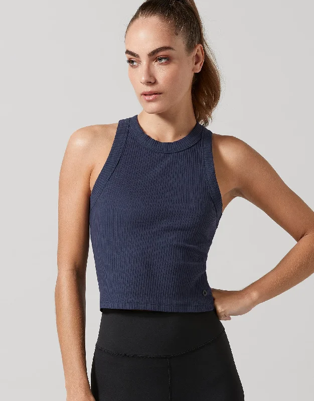 HARMONY Ribbed Tank -  Navy