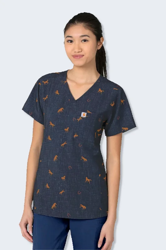 C13014 Bridle Path Animal Printed Scrub Top