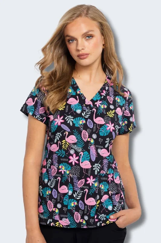 MC8564 Tropic Squad Women's Print Scrub Top