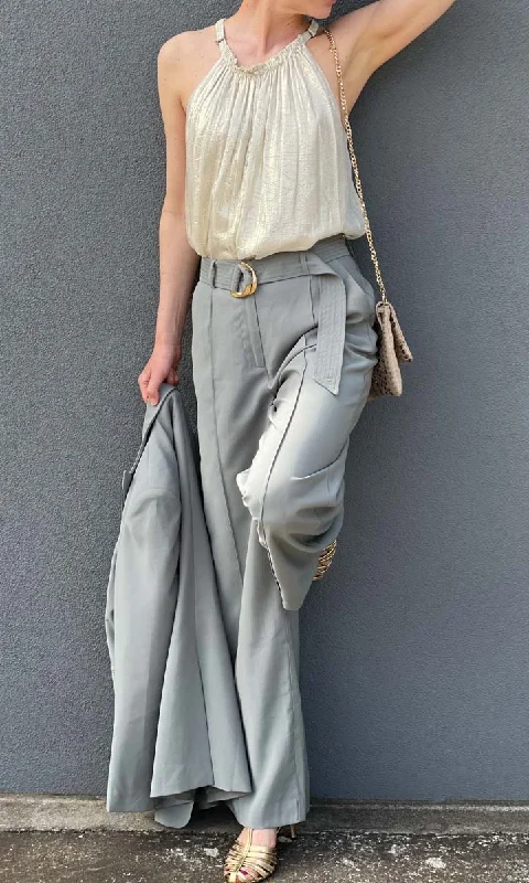 Moss Green Curve Pants