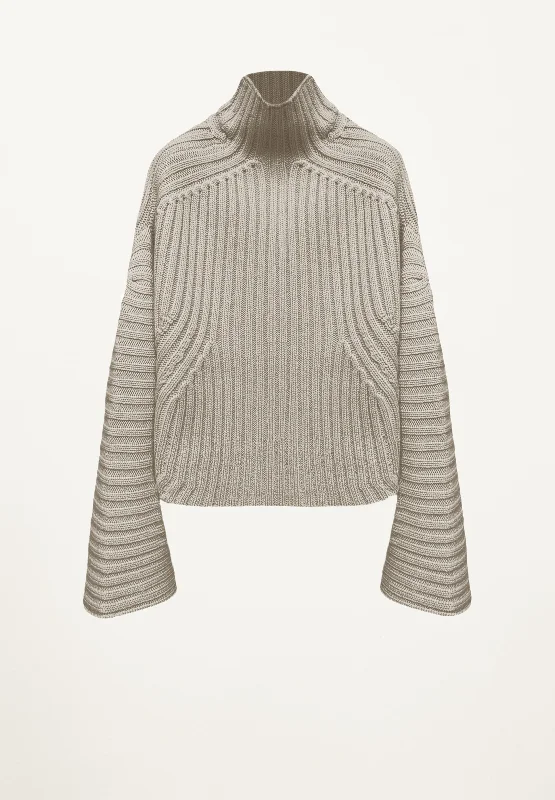 Amelia Ribbed Pullover in Jute