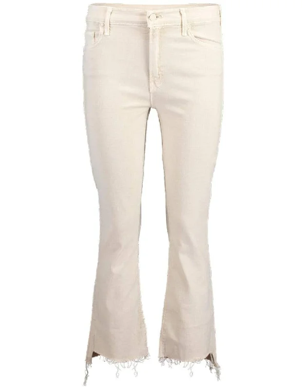 The Insider Crop Step Fray Jean in Tiv Toasted Ivory