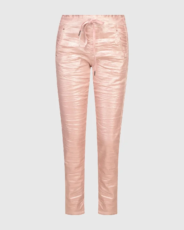 Iconic Stretch Jeans, Metallic Powder