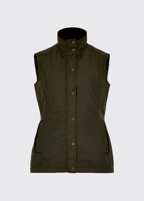 Pakenham Ladies' Waxed Cotton Vest - Pine - EU Size 38