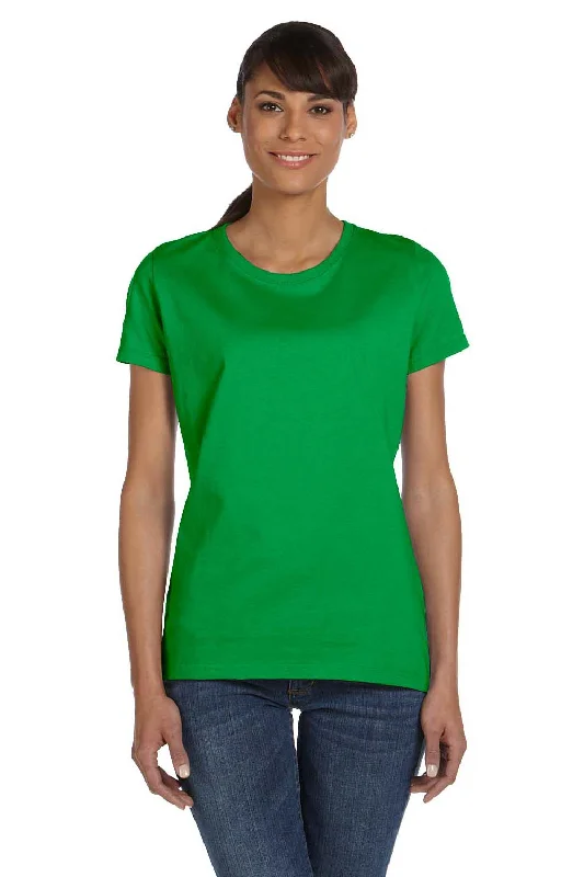 Fruit Of The Loom Womens HD Jersey Short Sleeve Crewneck T-Shirt - Kelly Green - Closeout