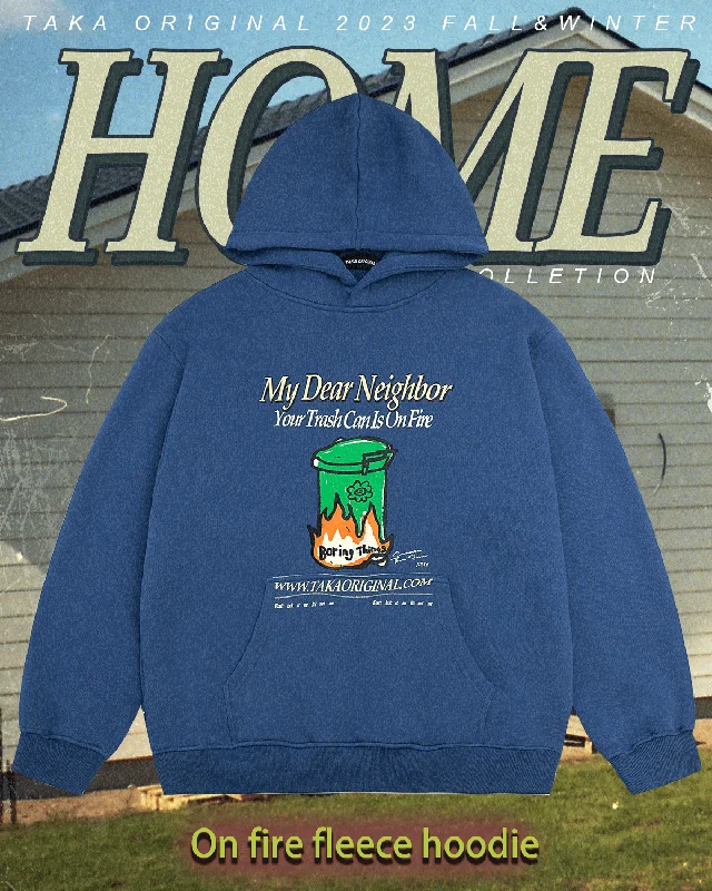 TAKA Original HOME collection on fire fleece hoodie blue