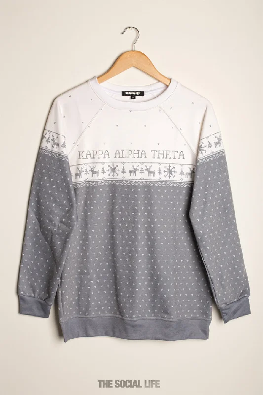 Kappa Alpha Theta Festive Raglan Crewneck