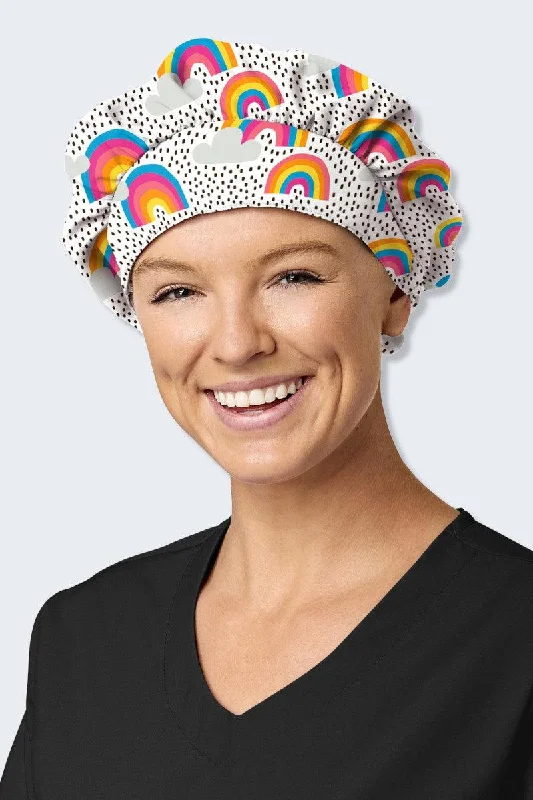 Z43213 Double Rainbow Printed Scrub Hat