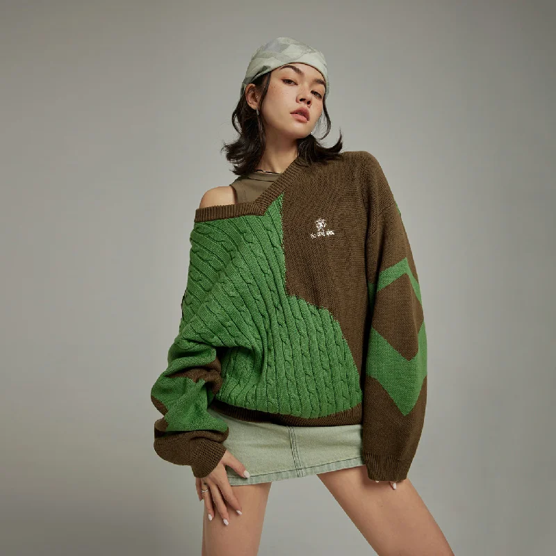 Half Cable Half Knit Sweater