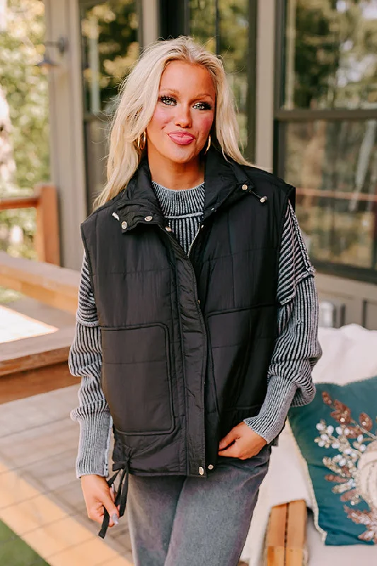 Scenic Hike Quilted Vest in Black