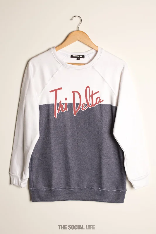 Delta Delta Delta Boulevard Raglan Crewneck