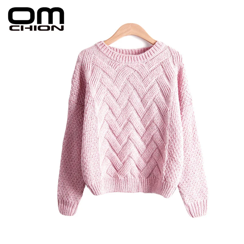 Pull Femme 2018 Autumn Winter Women Sweaters And Pullovers Plaid Thick Knitting Mohair Sweater Female Loose Variegated LMY12