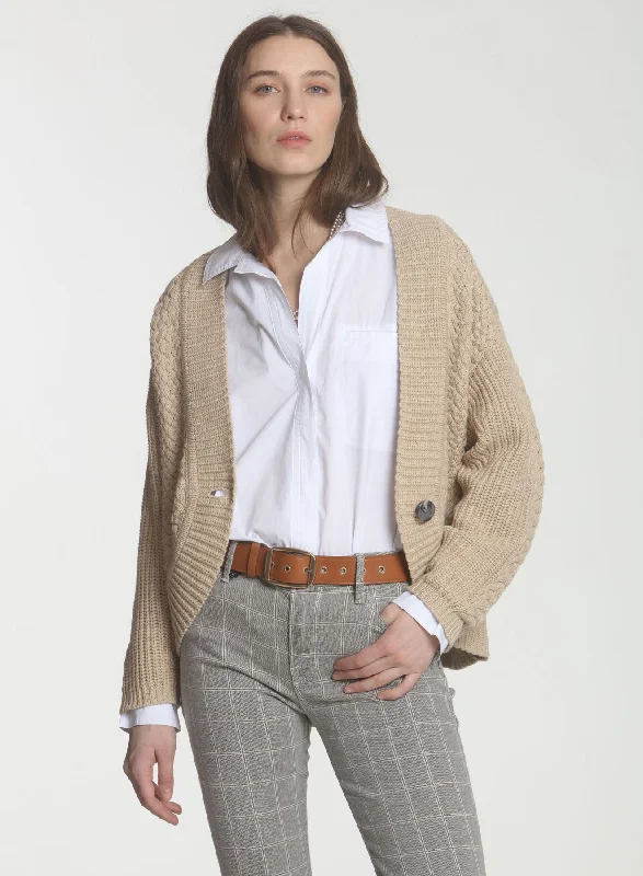 Carol Curve Cardi - Latte