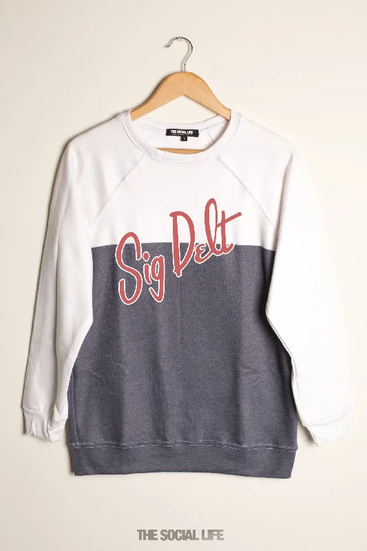 Sigma Delta Tau Boulevard Raglan Crewneck