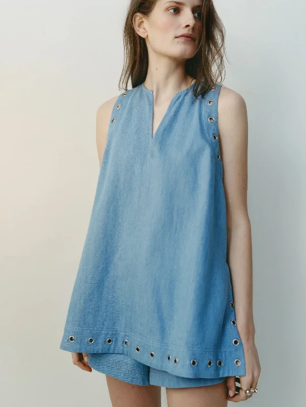 Tula Tunic in Vintage Denim