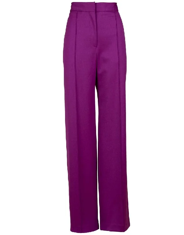 Violet Pintuck Wide Leg Trouser